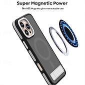 お買い得  iPhone用ケース-電話 ケース 用途 iPhone 16 Pro Max プラス iPhone 15 プロマックスプラス iPhone 14 Pro Max Plus バックカバー スタンド付き 磁石バックル 耐衝撃 レトロ風 PC シリコーン