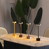 economico Lampade da tavolo-lampada da scrivania retrò in alluminio ricaricabile tramite usb - luce notturna da tavolo con controllo touch 1 pz