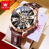 preiswerte Mechanische Uhren-Olevs marke herren business gürtel automatische mechanische uhr mode hohl glow-in-the-dark wasserdicht sport herren uhr