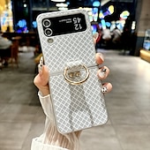 Χαμηλού Κόστους Samsung Θήκη-τηλέφωνο tok Για Samsung Galaxy Z Flip 6 Z Flip 5 Z Flip 4 Πίσω Κάλυμμα Δαχτυλίδι πόρπη Ανθεκτική σε πτώσεις Ρετρό PC