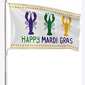 preiswerte Urlaubsteppiche-Karneval Mardi Gras Mast Flagge Outdoor Terrasse Garten Flaggen Parade Banner Dekor Party liefert