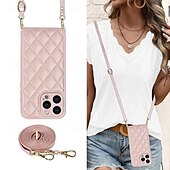 economico Cover per iPhone-telefono Custodia Per iPhone 15 Pro Max Plus iPhone 14 13 12 11 Pro Max Plus iPhone 13 12 11 Pro Max Per retro con cordino con cinturino da polso Resistente agli urti Retrò TPU pelle sintetica