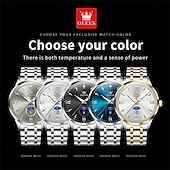 abordables Montres à quartz-OLEVS Hommes Montres à quartz Créatif Minimaliste Mode Décontractée Lumineux Calendrier Date Semaine IMPERMÉABLE Acier Suivre