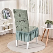 billiga Fåtöljskydd och armlöst stoltäckning-stolsöverdrag med kjolfåll elegant och snygg design mjukt och slitstarkt tyg perfekt för matsal eller speciella tillfällen ger fullt stolskydd lätt att installera och maskintvättbar