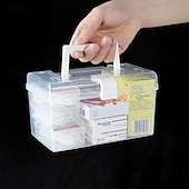 voordelige Opslag &amp; Organisatie-huishoudelijke doorzichtige opbergdoos desktop plastic organizer box hand opbergdoos kleine doos organizer box medicijndoos opbergdoos multifunctionele doorzichtige plastic opbergdoos voor desktop