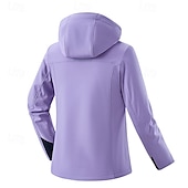 abordables Forros &amp; Chaquetas 3 en 1-Mujer Chaqueta Softshell Chaqueta para senderismo Al aire libre Resistente al Viento Resistente al Agua Chaquetas de Lana Chaqueta cortavientos Viaje Negro Rosa Azul Morado