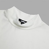 お買い得  ベーシックTシャツ-男性用 Tシャツ タートルネックシャツ 半袖 タートルネック 夏 春 平織り ファッション カジュアル 快適 ソフト 家 カジュアル 週末 ブラック ホワイト グレー メンズトップTシャツ