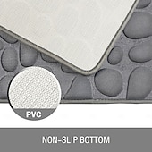 voordelige Matten &amp; Tapijten-badmat met reliëf van kasseien, antislip, traagschuimmat, wasbare badmatten, snel waterabsorberend, antislip, wasbaar, dik, zacht en comfortabel tapijt voor de doucheruimte