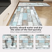 economico Tappeti corridoio-tappeto effetto legno vintage tappeto da cucina tappeto antiscivolo antiolio tappeto da soggiorno tappeto da interno ed esterno arredamento camera da letto tappeto da bagno tappeto da ingresso zerbino