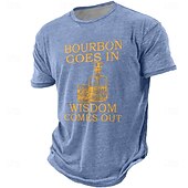 voordelige Grappige T-shirts voor mannen-Voor heren Grappig jargon T-shirt Korte mouw T-shirt 3D-afdrukken Strakke ronde hals Overhemd Modieus Dagelijks Straat Dagelijks Zwart blauw Bruin Zomer Lente Kleding S M L XL XXL XXXL