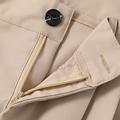 baratos Magro-Homens Social Calças Calça verão Calça casual Calças de Terno Bolso frontal Perna reta Tecido Conforto Comprimento total Casamento O negócio Clássico Preto Azul Marinha Micro-Elástica