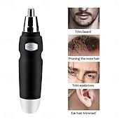 お買い得  脱毛器・シェーバー-ポータブル電動耳鼻トリマー鼻毛トリマー男性女性脱毛シェービングカミソリ眉毛トリマーひげシェーバー