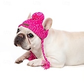 abordables Bandanas y Sombreros-Gorro de punto acogedor para perros: accesorio de invierno cálido, resistente al viento y suave para mascotas de razas pequeñas y grandes: perfecto para actividades al aire libre en climas fríos