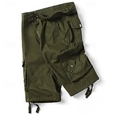 billiga Botten-Herr Cargo-shorts Vandringsshorts Militär Sommar Utomhus 10&quot; Ripstop Andningsfunktion Snabb tork Dragkedja fram Shorts Underdelar Knälängd Svart Armégrön Bomull Jakt Fiske Klättring XS S M L XL