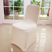 ieftine Husa scaun de sufragerie-huse pentru scaune de nuntă huse pentru scaune de banchet din spandex huse pentru scaune din spandex elastice din față plat pentru decorațiuni pentru petreceri de mese