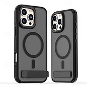 お買い得  iPhone用ケース-電話 ケース 用途 iPhone 16 Pro Max プラス iPhone 15 プロマックスプラス iPhone 14 Pro Max Plus バックカバー スタンド付き 磁石バックル 耐衝撃 レトロ風 PC シリコーン