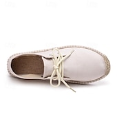 baratos Ténis para Homem-sapatos masculinos de lona azul espadrille com cadarço e sola de corda de juta – calçados casuais confortáveis de verão