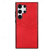 halpa Samsung-kotelot-Puhelinlokero Samsung Galaxy S24 Ultra S24 Plus S24 S24 FE S23 S23 Ultra S23 Plus S22 S22 Plus Ultra A55 5G takakansi korttipaikka iskuja kestävä retro TPU PU nahka