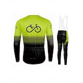 cheap Men&#039;s Clothing Sets-Men&#039;s Cycling Jersey Black&amp;White Bib set Top MTB Bicycle Shirt Mountain Road Riding Clothing Short Sleeve Cyclist biking Quick Dry Breathable 3 Rear Pockets