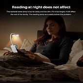 baratos Luzes de leitura-luz de leitura recarregável de alumínio - 3 cores, 3 níveis de brilho, mini luz de livro de encaixe, luz anti-azul, design flexível e dobrável para cabeceira, estudo e leitura noturna