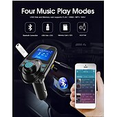 preiswerte Bluetooth Auto Kit/Freisprechanlage-FM-Transmitter, AUX-Audio-Stereo-Empfänger, MP3-Player fürs Auto, Dual-USB-Autoladegerät, Freisprecheinrichtung, Bluetooth 5.0, Auto-Kit