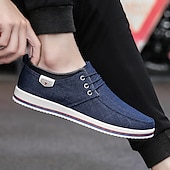 cheap Men&#039;s Sneakers-Men&#039;s Light Gray Canvas Lace-Up Casual Shoes with Contrast Trim – Stylish Lightweight Footwear for Travel, Work, and Daily Wear