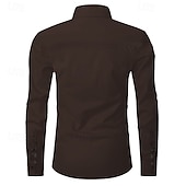 cheap Men&#039;s Western Shirts-Men&#039;s Florals Western Shirt Cowboy Shirt Long Sleeve Western Style Spring Fall Turndown Button Up Brown