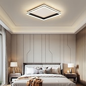 baratos Luzes de teto reguláveis-Lâmpada de teto quadrada led com escurecimento contínuo cor da luz luz de teto comutável 50cm 110-240v