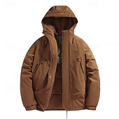 baratos Casacos Leves, Polares &amp; Caminhada-Homens Jaqueta Acolchoada Baiacu Jaqueta de lã para caminhada Inverno Ao ar livre Térmico / Quente Jaqueta de Inverno Jaquetas em Velocino Zip Completo Alpinismo Campismo / Escursão / Espeleologismo