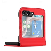 cheap Samsung Cases-Phone Case For Samsung Galaxy Z Flip 6 Z Flip 5 Z Flip 4 Z Flip 3 Back Cover Shockproof Retro TPU PU Leather