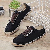 Χαμηλού Κόστους Ανδρικά Sneakers-ανδρικά casual αθλητικά παπούτσια εσπαντρίγιας, ελαφριά παπούτσια με κορδόνια με σόλα από γιούτα, κομψά καλοκαιρινά παπούτσια για καθημερινή χρήση και υπαίθριες δραστηριότητες