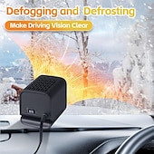 abordables équipement de chauffage de voiture-Chauffage de voiture pliable 12 V 150 W Système de chauffage et de refroidissement rapide pour un dégivrage et un désembuage instantanés Compatible avec l&#039;allume-cigare Désembueur de pare-brise
