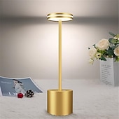 economico Lampade da tavolo-lampada da scrivania retrò in alluminio ricaricabile tramite usb - luce notturna da tavolo con controllo touch 1 pz