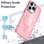 economico Cover per iPhone-telefono Custodia Per iPhone 17 Pro Max 17 Air 16 15 14 Pro Max Plus 13 12 11 Pro Max Copertura Posteriore Magnetico Glitter scintillanti Resistente agli urti Retrò PC Silicone