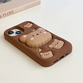 Недорогие Чехлы для iPhone-телефон Кейс для Назначение айфон 16 айфон 16 про айфон 16 про макс айфон 15 iPhone 15 Pro Max iPhone 14 Pro Max iPhone 13 12 Pro Max Кейс на заднюю панель со стендом Защита от удара Ретро Силикон