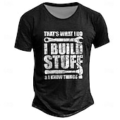  Per uomo Gergo divertente Maglietta Manica Corta maglietta Stampa 3D Girocollo Camicia Moda Quotidiano Streetwear Quotidiano Nero Blu Marrone Estate Primavera Abbigliamento S M L XL XXL XXXL