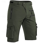 baratos Clássico-Homens Bermuda Cargo Shorts de acampamento Calção Shorts de Trilha Cintura elástica Bolso multi Tecido Prova-de-Água Secagem Rápida Comprimento do joelho Esportes Diário Acampar e Caminhar Estilo