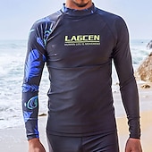 voordelige Overhaaste bewakers-Voor heren Sportieve badmode Zwemshirt Lange mouw Uitslagbescherming Kleding Bovenlichaam Zwemmen Surfen Strand Watersport Gedrukt Zomer Lente