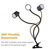 abordables Lampes de lecture-lampe de table à clip à LED lampe de lecture pour le travail &amp;lecture - protection des yeux alimentée par USB, gradation, correspondance des couleurs, broderie &amp;éclairage nail art 1pc