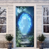 voordelige Garage en Deurbanners-deurdecoraties deurbekleding blauweregen deurtapijt deurgordijn decoratie achtergrond binnen/buiten deurbanner voor voordeur boerderij