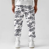 cheap Joggers-Men's Camouflage Sweatpants Joggers Trousers Mid Waist Drawstring Elastic Waist Active Vintage Casual Outdoor Street Dailywear Pocket Spring Fall 3D Print Gray