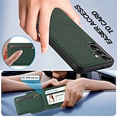 ieftine Carcasă Samsung-telefon Maska Pentru Samsung Galaxy S24 Ultra S24 Plus S24 S24 FE S23 S23 Ultra S23 Plus S22 S22 Plus Ultra S21 FE Capac Spate rezista Magnetic Acceptă încărcarea fără fir Retro TPU PU piele