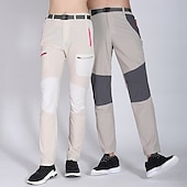 preiswerte Unterteile-Damen Wanderhose Wanderhosen Patchwork Sommer Außen Regular Fit Windundurchlässig Atmungsaktiv Schnelltrocknend Leichtgewichtig Unten Weiß Dunkelgrau Elastan Jagd Angeln Klettern M L XL XXL