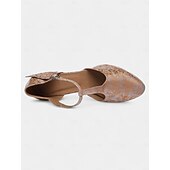 abordables Chaussures de danses latines-chaussures de danse latine métalliques élégantes pour femmes avec semelle en daim souple et bride en T | parfaites pour l&#039;entraînement et les performances