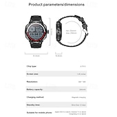 billige Smartklokker-D11 Smartklokke 1.46 tommers Smartklokke blåtann Skritteller Samtalepåminnelse Søvnmonitor Kompatibel med Android iOS Dame Herre Lang ventetid Håndfri bruk Vanntett IPX-0 51mm Urkasse