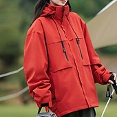 cheap Softshell, Fleece &amp; Hiking Jackets-Women&#039;s Softshell Jacket Hiking Jacket Winter Outdoor Color Block Thermal Warm Windproof Water Resistant 3-in-1 Jacket Winter Jacket Fleece Jackets Traveling Black Ivory Pink Red Orange