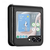 cheap Samsung Cases-Phone Case For Samsung Galaxy Z Flip 6 Z Flip 5 Z Flip 4 Z Flip 3 Back Cover Shockproof Retro TPU PU Leather