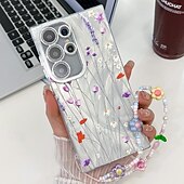 Недорогие Чехлы для Samsung-телефон Кейс для Назначение SSamsung Galaxy S24 Ultra S24 Plus S24 S24 ФЭ S23 Ultra А55 А35 А25 А15 5Г A54 S25 Ультра Кейс на заднюю панель с ремешком на запястье Защита от удара Ретро ТПУ ПК