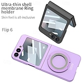 お買い得  サムスン用ケース-電話 ケース 用途 サムスンのギャラクシー Z Flip 3 バックカバー スタンド付き 耐衝撃 レトロ風 強化ガラス PC