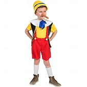 ieftine Costume pentru băieți-Costum de petrecere Pinocchio Costume film / teme TV Pentru copii Băieți Halloween Carnaval Performanță Scenă Îmbrăcați-vă